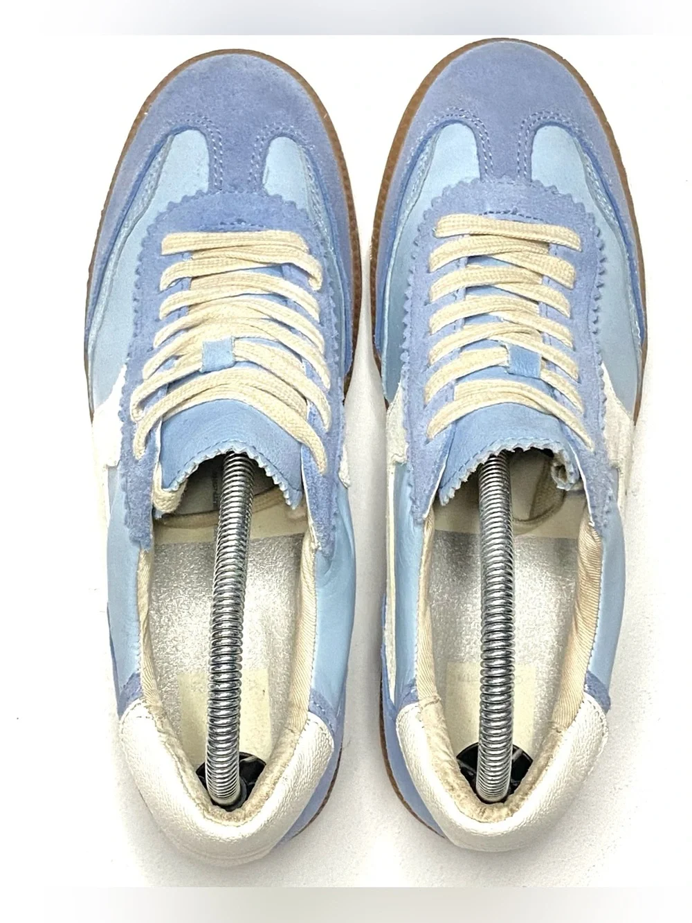 Dolce Vita Notice Women’s Baby Blue Suede Low Top Lace Up Shoes Sneakers Size 8